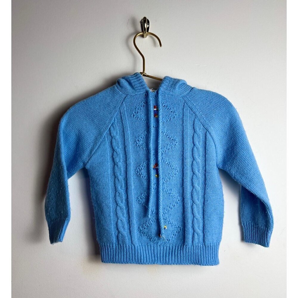vintage tiny tots blue ski sweater 18 months - Picture 6 of 10